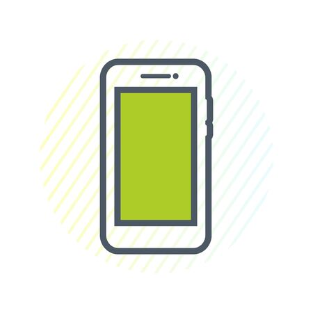 Smartphone line icon. Editable Vector Symbol Illustration.のイラスト素材