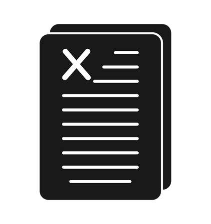 Invalid Document Icon. Flat style vector .のイラスト素材