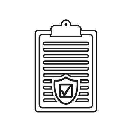 Insurance Line Icon. Editable Vector Symbol Illustration.のイラスト素材