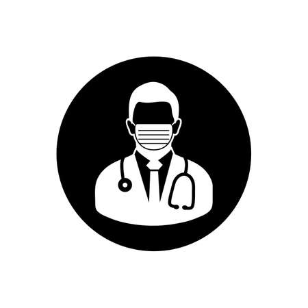 Medical Surgeon Button Icon. Editable Vector EPS Symbol Illustration.のイラスト素材