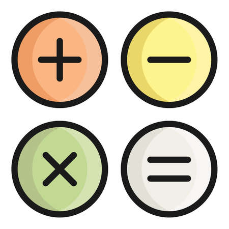calculator vector icon, school and education iconのイラスト素材