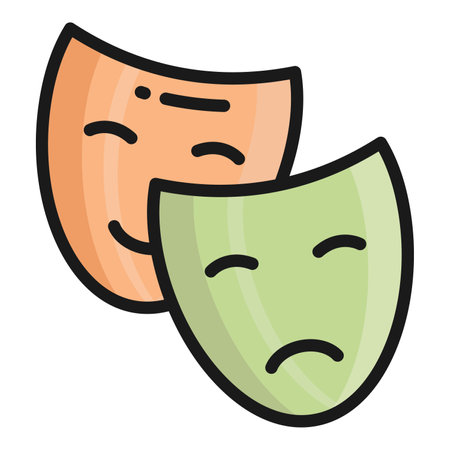 mask vector icon, school and education iconのイラスト素材