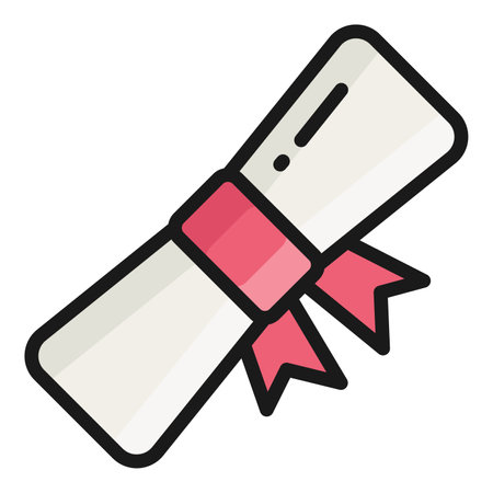 degree vector icon, school and education iconのイラスト素材