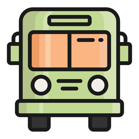 school bus vector icon, school and education iconのイラスト素材