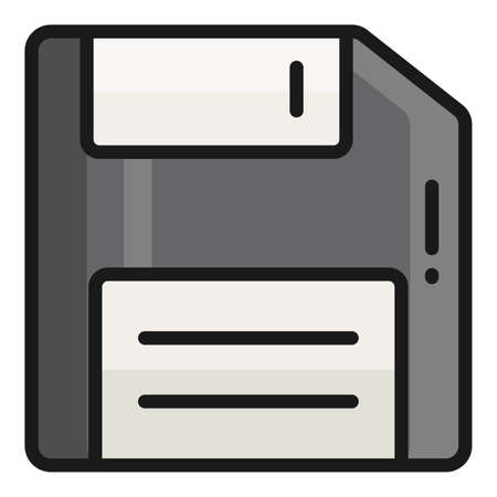 floppy vector icon, school and education iconのイラスト素材