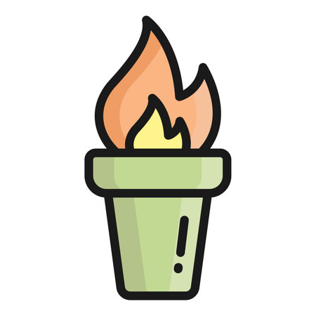 Torch vector icon, school and education iconのイラスト素材