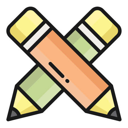 pencils vector icon, school and education iconのイラスト素材