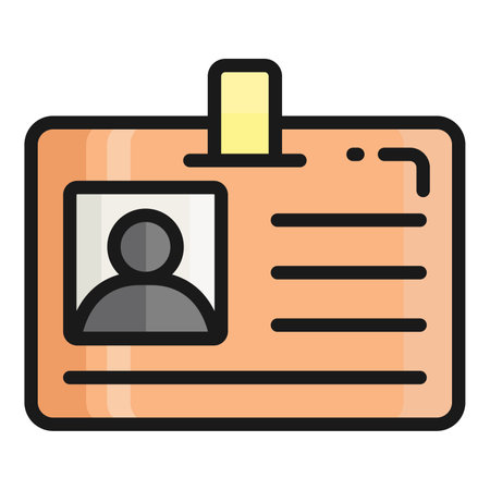 student card vector icon, school and education iconのイラスト素材