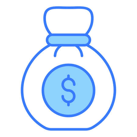 money bag Finance Related Vector Line Icon. Editable Stroke Pixel Perfect.のイラスト素材