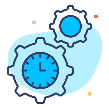time management Finance Related Vector Line Icon. Editable Stroke Pixel Perfect.のイラスト素材