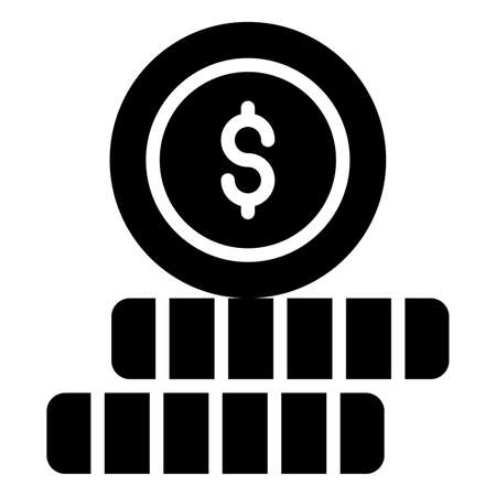 coins Finance Related Vector Line Icon. Editable Stroke Pixel Perfect.のイラスト素材
