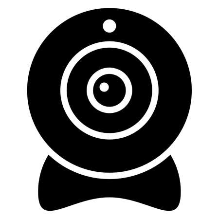 webcam Finance Related Vector Line Icon. Editable Stroke Pixel Perfect.のイラスト素材