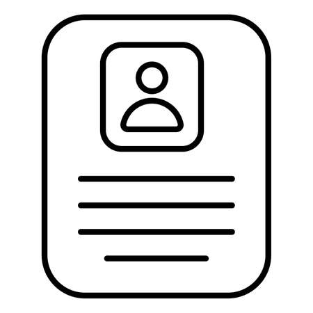 resume Finance Related Vector Line Icon. Editable Stroke Pixel Perfect.のイラスト素材