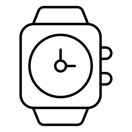 smart watch Finance Related Vector Line Icon. Editable Stroke Pixel Perfect.のイラスト素材