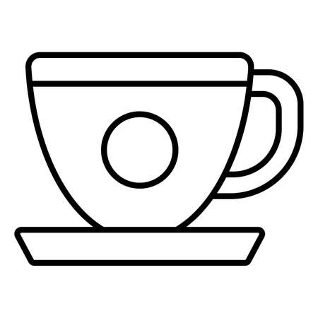 tea cup Finance Related Vector Line Icon. Editable Stroke Pixel Perfect.のイラスト素材