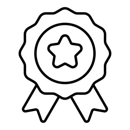 badge Finance Related Vector Line Icon. Editable Stroke Pixel Perfect.のイラスト素材