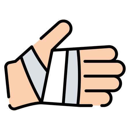 hand injury Modern concepts design, vector illustrationのイラスト素材