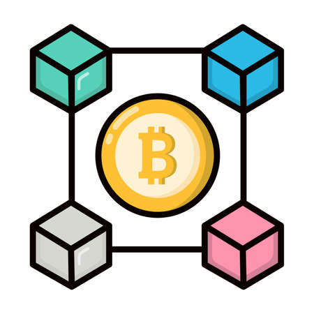 3D Cube icon, Non-fungible token, Digital technology.のイラスト素材