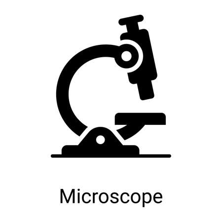 microscope glyph icon isolated on white background