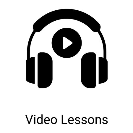 video lessons glyph icon isolated on white backgroundのイラスト素材