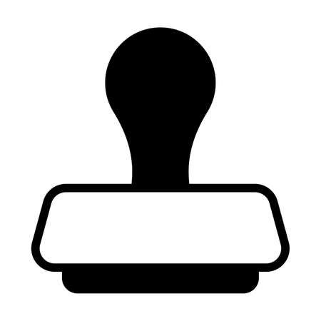 stamp icon isolated on white backgroundのイラスト素材