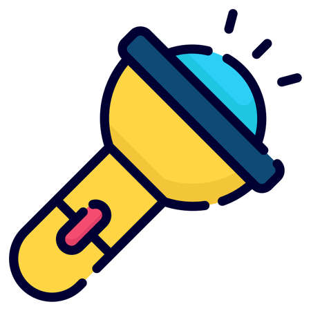 lighter vector icon. colored outline style for Web and Mobile.のイラスト素材