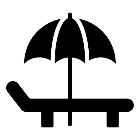 beach side  vector icon glyph style for Web and Mobile.のイラスト素材