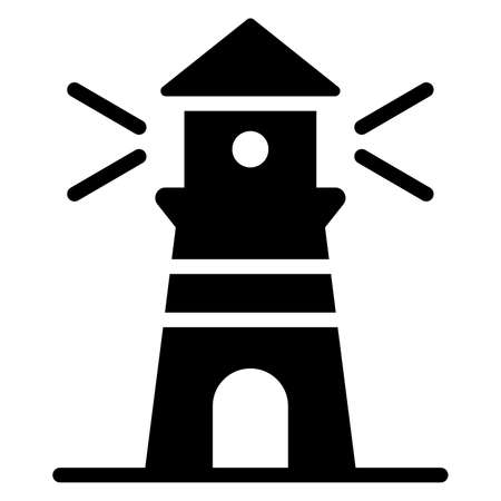 light house vector icon glyph style for Web and Mobile.のイラスト素材