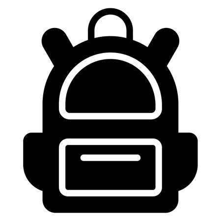 backpack vector icon glyph style for Web and Mobile.のイラスト素材