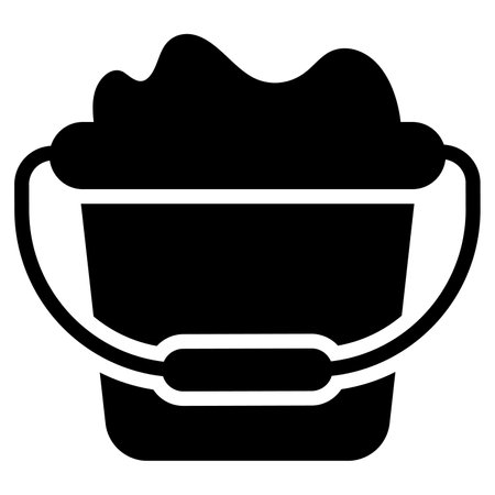 sand bucket vector icon glyph style for Web and Mobile.のイラスト素材