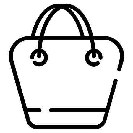 hand bag vector icon thin line style for Web and Mobile.のイラスト素材