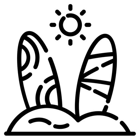 surfers vector icon thin line style for Web and Mobile.のイラスト素材