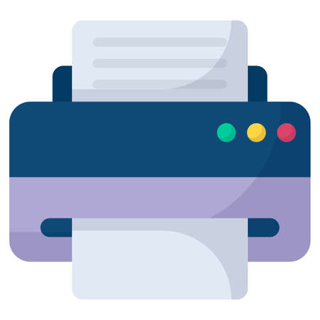 printer flat icon , photography and digital art flat vector designのイラスト素材