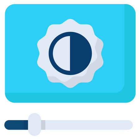 brightness flat icon , photography and digital art flat vector designのイラスト素材