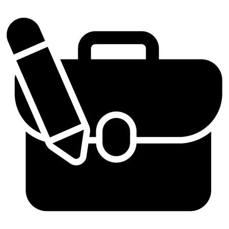 portfolio glyph icon isolated on white backgroundのイラスト素材