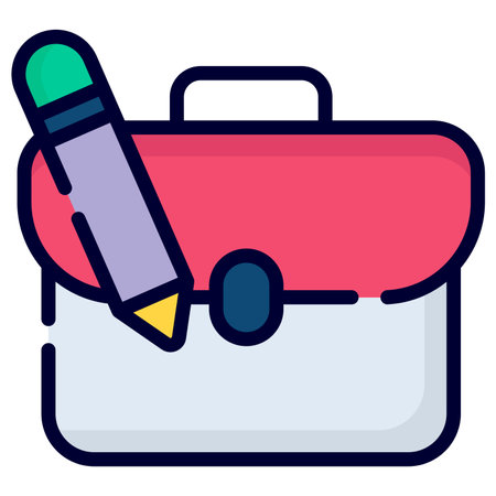 portfolio color line icon isolated on white backgroundのイラスト素材