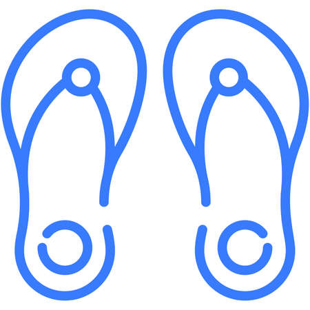 slipper, shoes line icon, vector design usa independence day icon.のイラスト素材