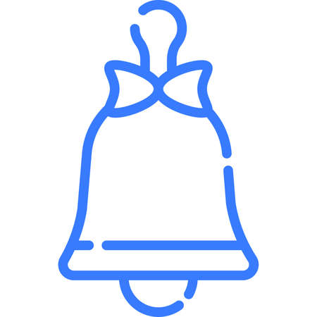hand bell, bell line icon, vector design usa independence day icon.のイラスト素材