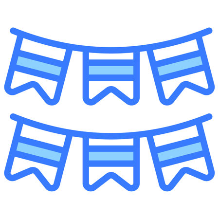 Indian decoration blue outline icon, isolated vector designのイラスト素材