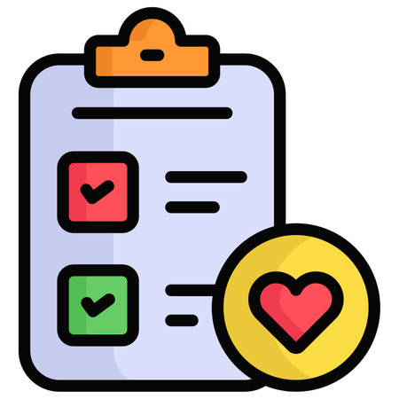 Wish list filled line style, Black Friday shopping, Sale icon design.のイラスト素材