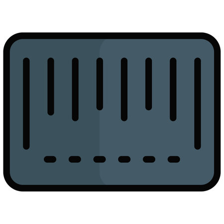 Barcode filled line style, Black Friday shopping, Sale icon design.のイラスト素材