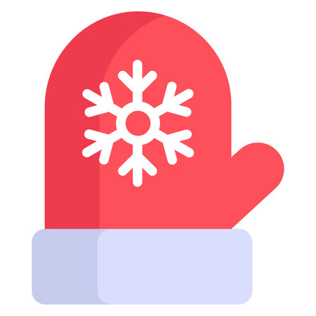 Mitten icon, Christmas and celebrations. flat symbol collection. Editable vector Designのイラスト素材