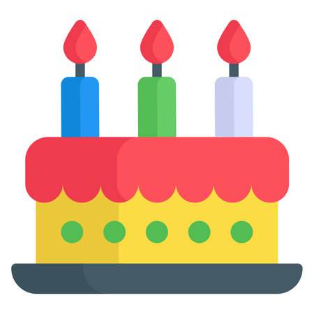 Cake icon, Christmas and celebrations. flat symbol collection. Editable vector Design
