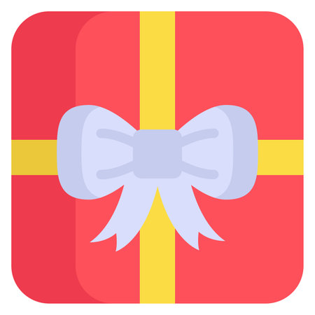 Gift icon, Christmas and celebrations. flat symbol collection. Editable vector Designのイラスト素材