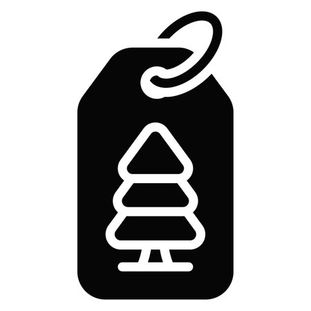 tag icon, Christmas and celebrations. Glyph symbol collection. Editable vector Designのイラスト素材