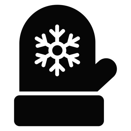 Mitten icon, Christmas and celebrations. Glyph symbol collection. Editable vector Designのイラスト素材
