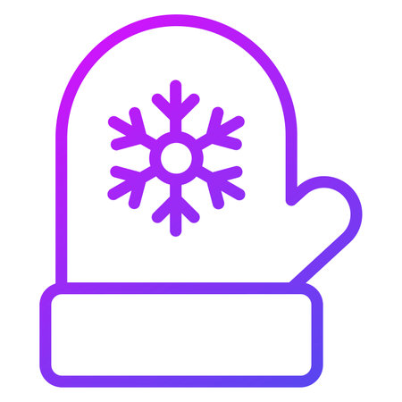 mitten line icon, Christmas and celebrations. Outline symbol collection. Editable vector Designのイラスト素材