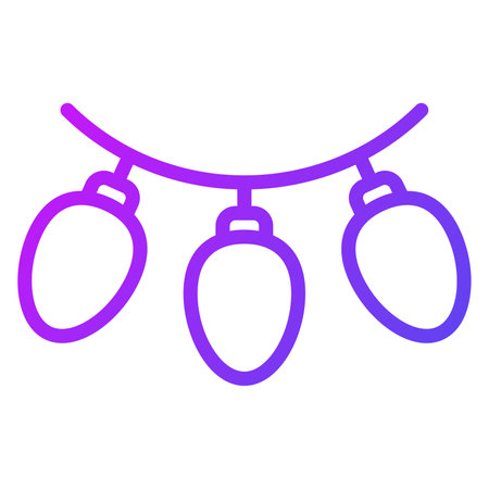 lights line icon, Christmas and celebrations. Outline symbol collection. Editable vector Designのイラスト素材