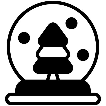 Christmas Globe icon, Christmas and celebrations. Outline symbol collection. Editable vector Designのイラスト素材