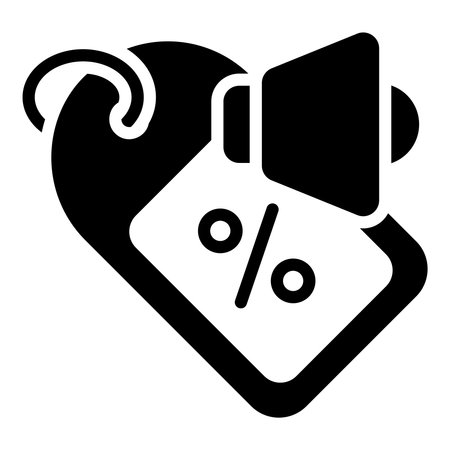big sale vector glyph icon, shopping and discount sale icon.のイラスト素材